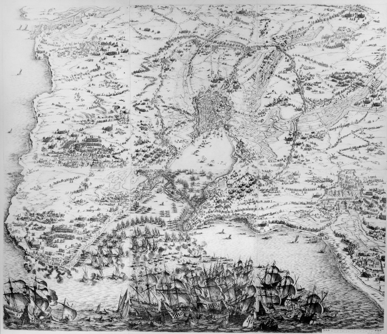 Belagerung von La Rochelle von Jacques Callot