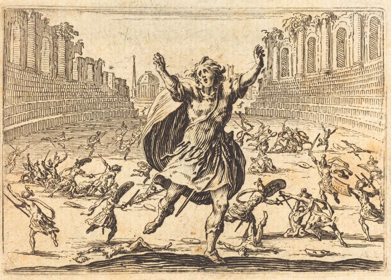 Scharmützel in einem römischen Zirkus von Jacques Callot
