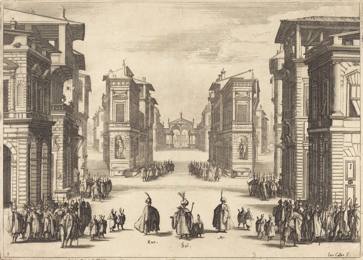 Solimano, Akt I, 1620 von Jacques Callot