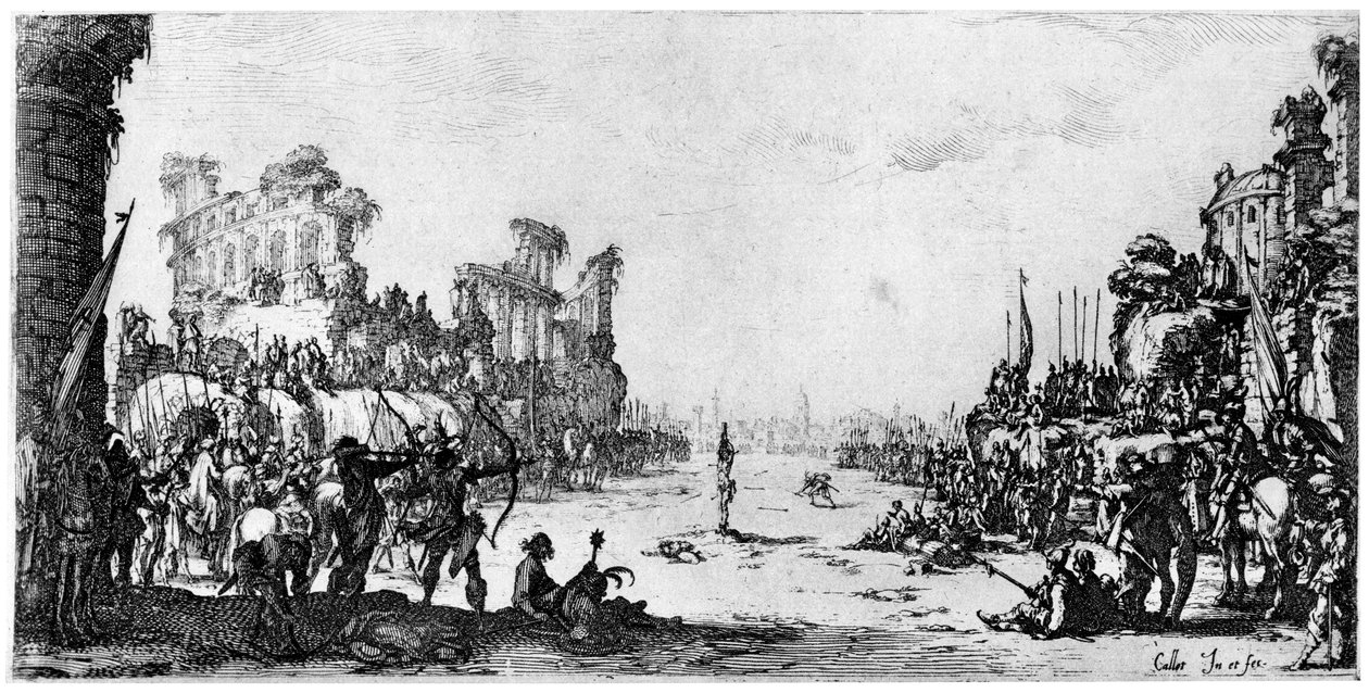St. Sebastian, um 1605-1630 von Jacques Callot