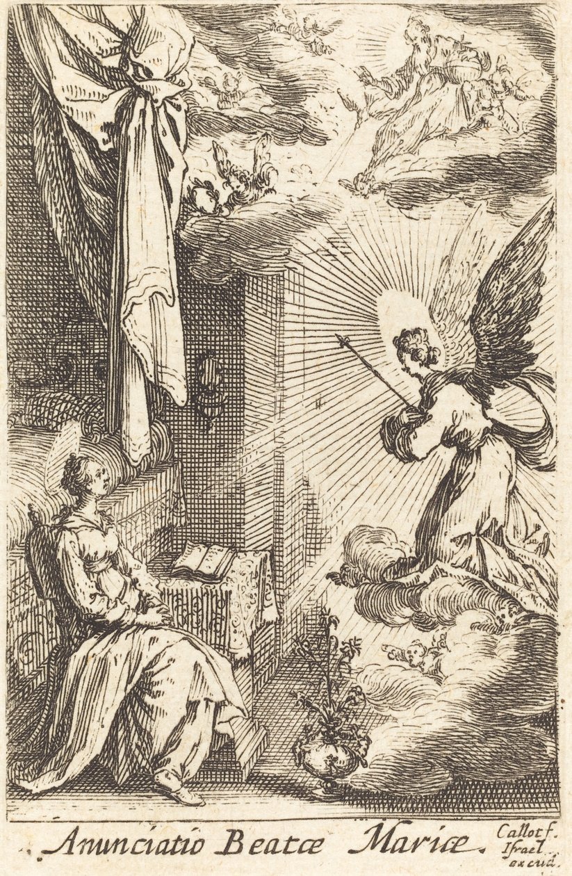 Die Verkündigung, um oder nach 1630 von Jacques Callot