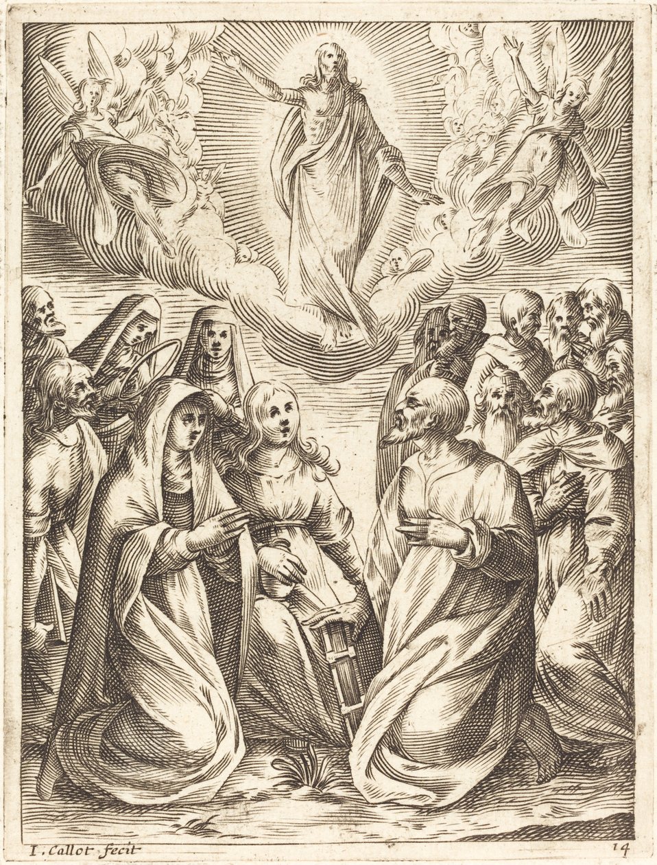 Die Himmelfahrt, 1608-1611 von Jacques Callot