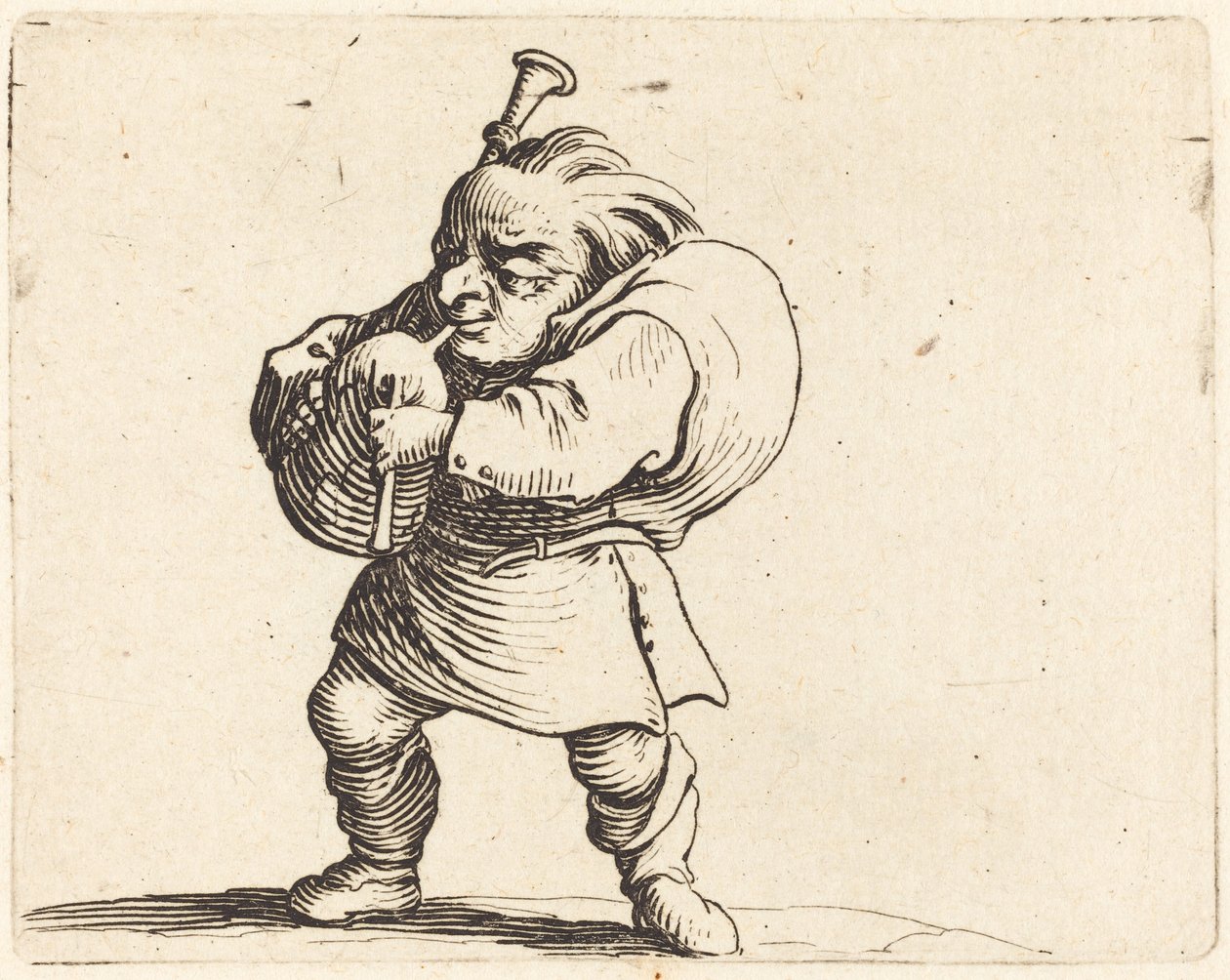 Der Dudelsackspieler, ca. 1622 von Jacques Callot