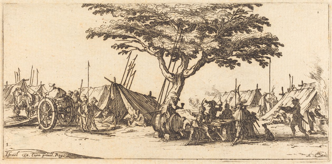 Das Lager, ca. 1633 von Jacques Callot