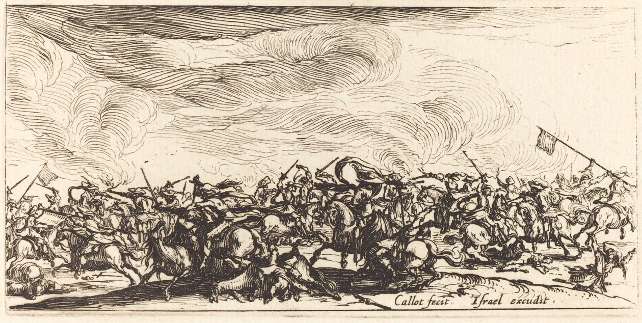 Der Kavalleriekampf mit Schwertern von Jacques Callot