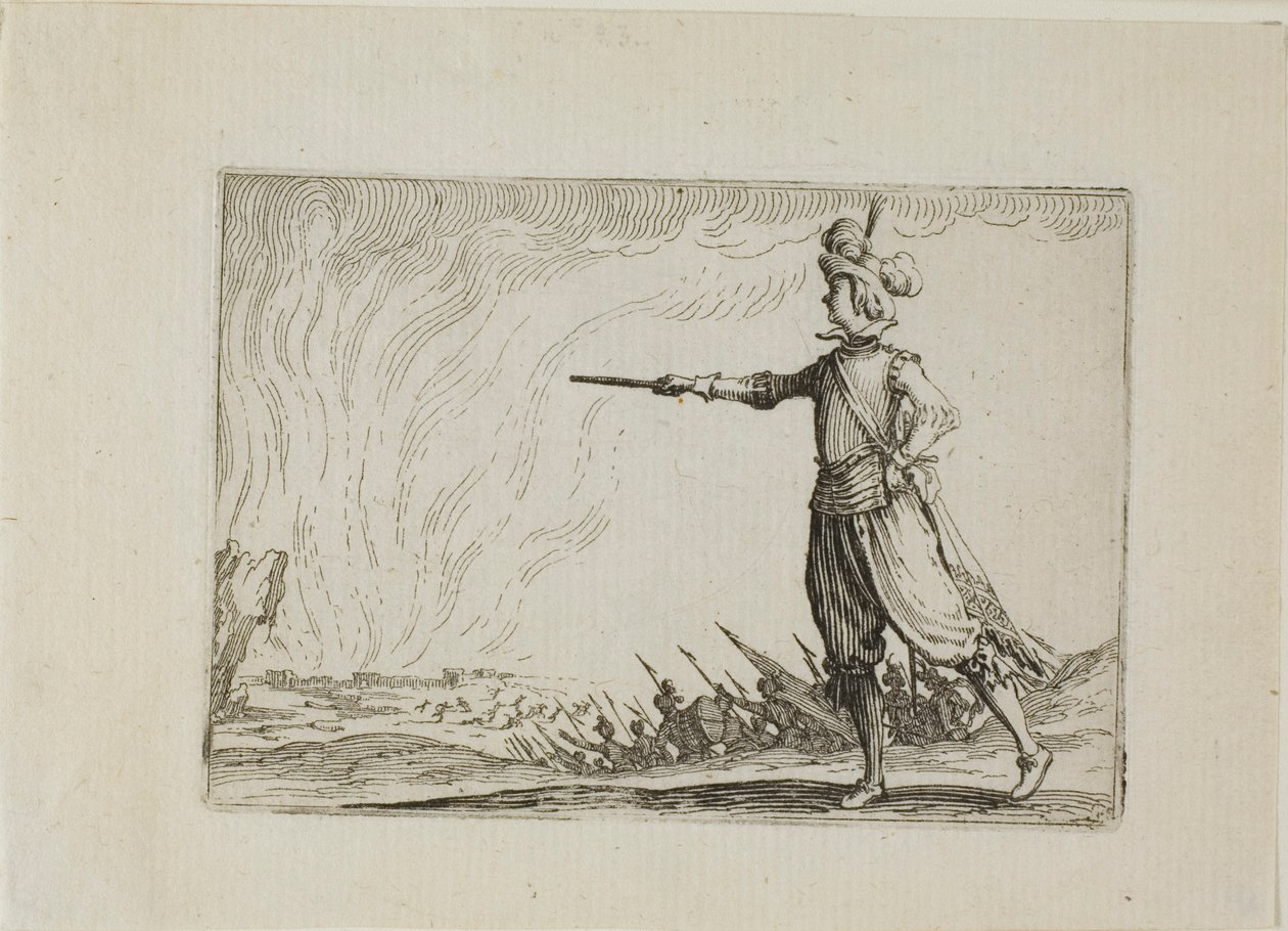 Der Kommandant zu Fuß, aus Die Caprices von Jacques Callot