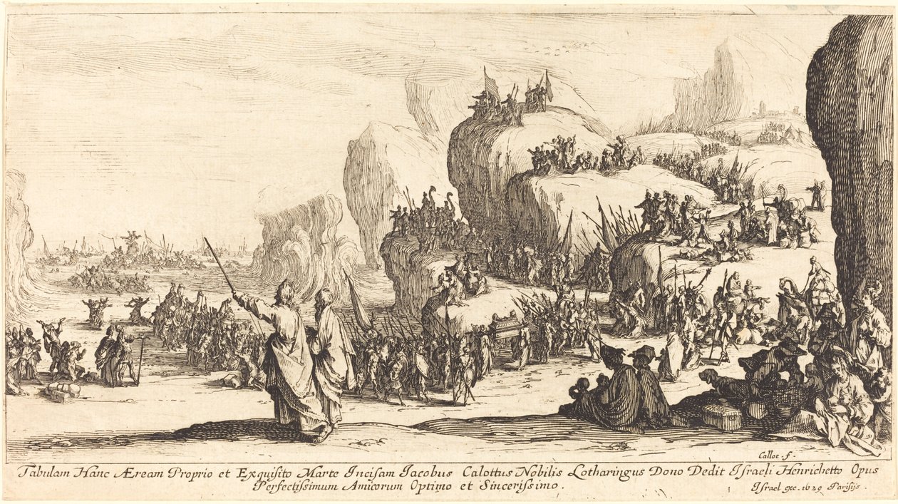 Der Durchzug durch das Rote Meer von Jacques Callot