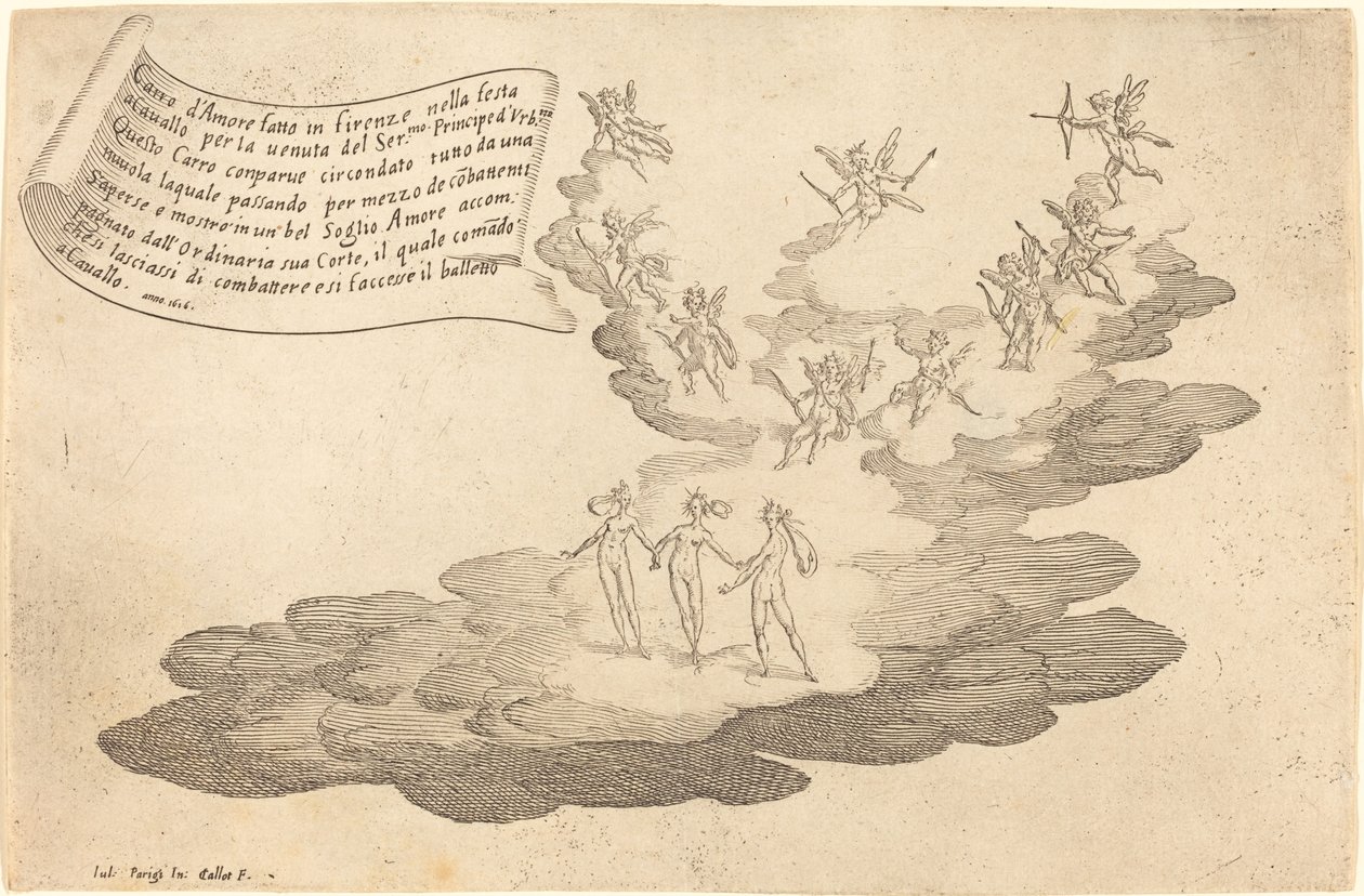 Das Floß der Liebe von Jacques Callot