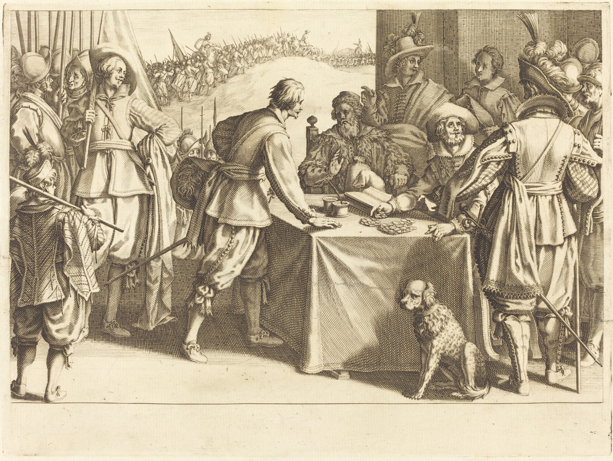 Die Anwerbung der Truppen von Jacques Callot