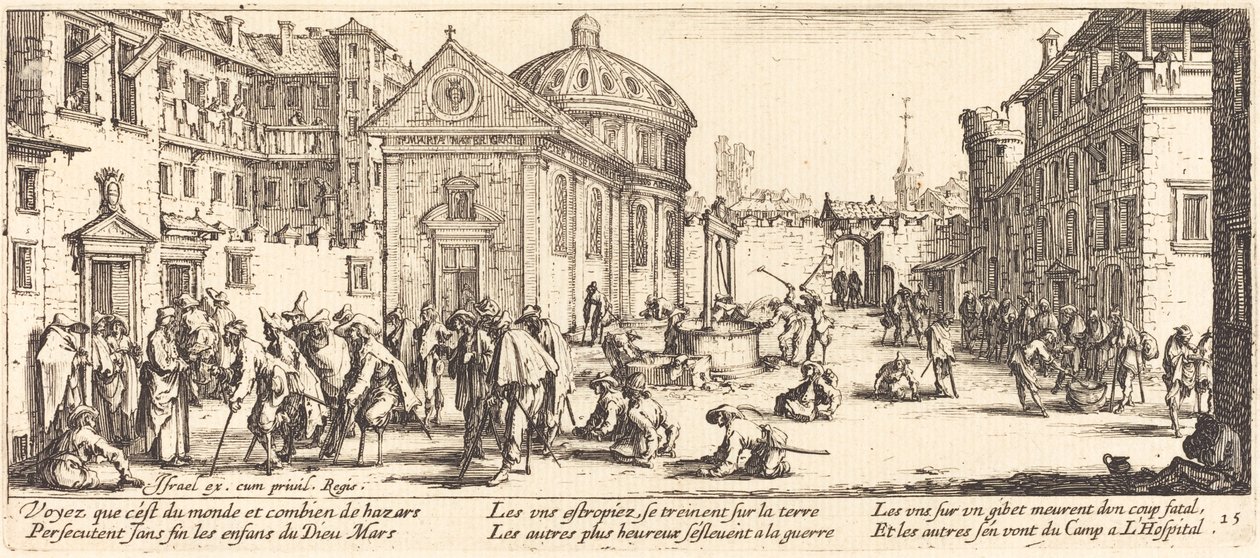 Das Krankenhaus, ca. 1633 von Jacques Callot