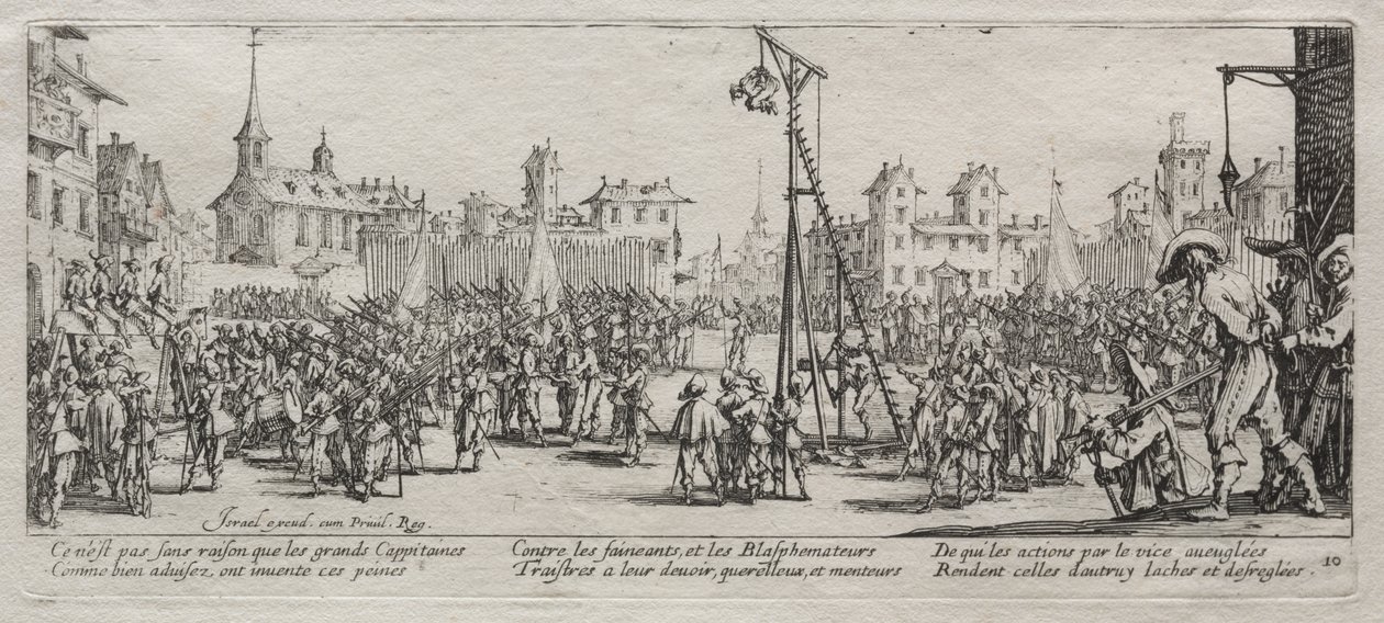 Die großen Leiden des Krieges: Die Strappado von Jacques Callot