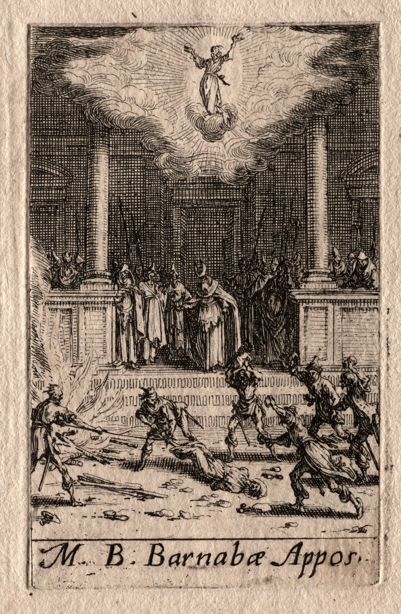 Das Martyrium der Apostel: St. Barnabas von Jacques Callot