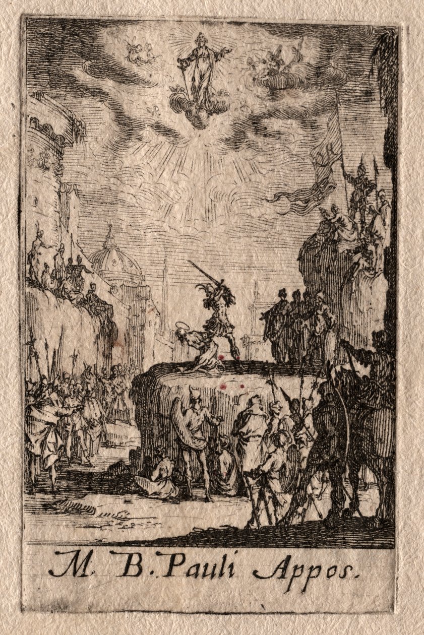 Das Martyrium der Apostel: St. Paulus von Jacques Callot