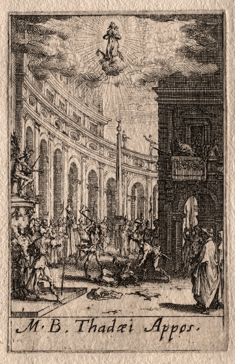 Das Martyrium der Apostel: St. Thaddäus von Jacques Callot