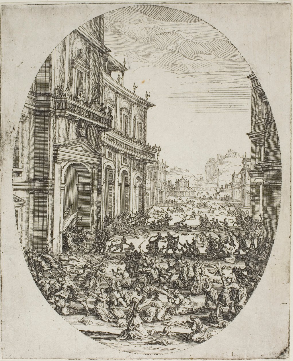Das Massaker der Unschuldigen (Zweite Tafel) von Jacques Callot