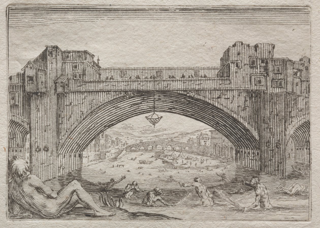 Die Ponte Vecchio, Florenz von Jacques Callot
