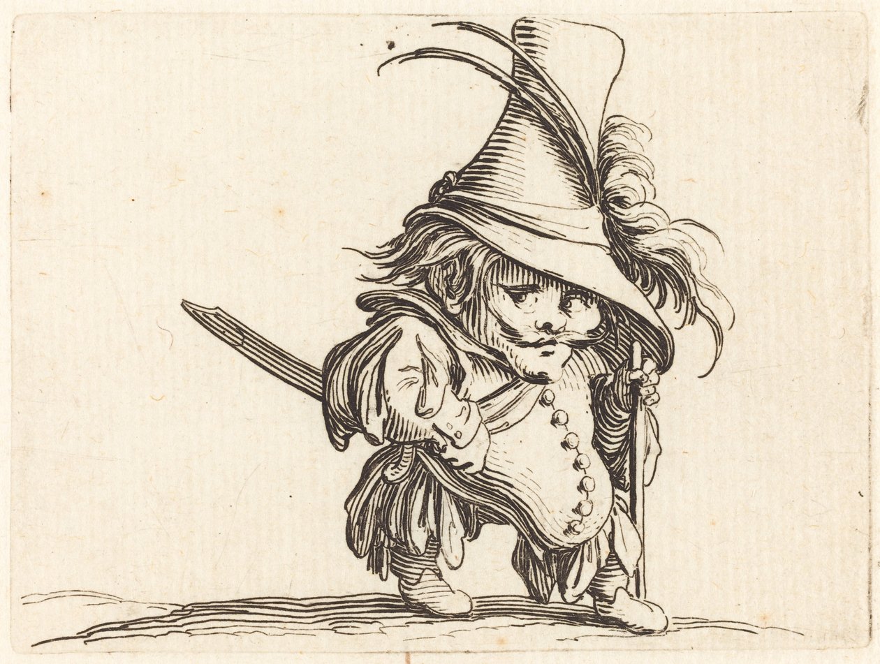 Der dickbäuchige Mann mit dem hohen Hut von Jacques Callot
