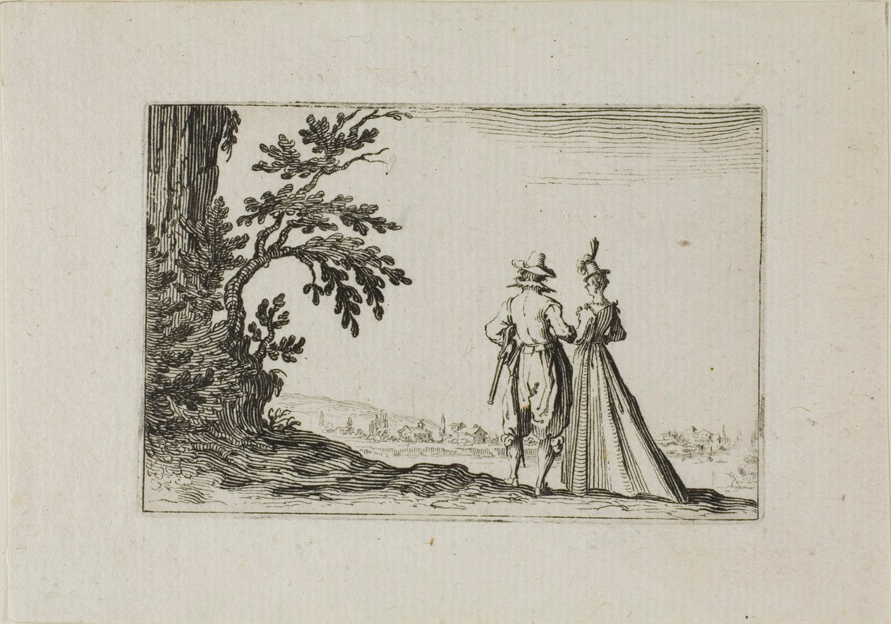 Die Promenade, aus Die Capricen von Jacques Callot