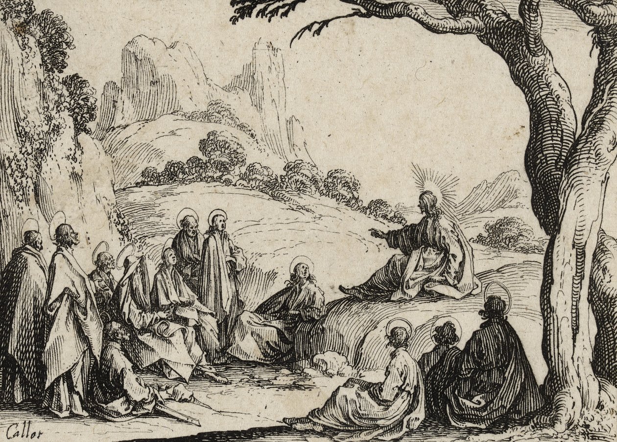 Die Bergpredigt, 1635 von Jacques Callot