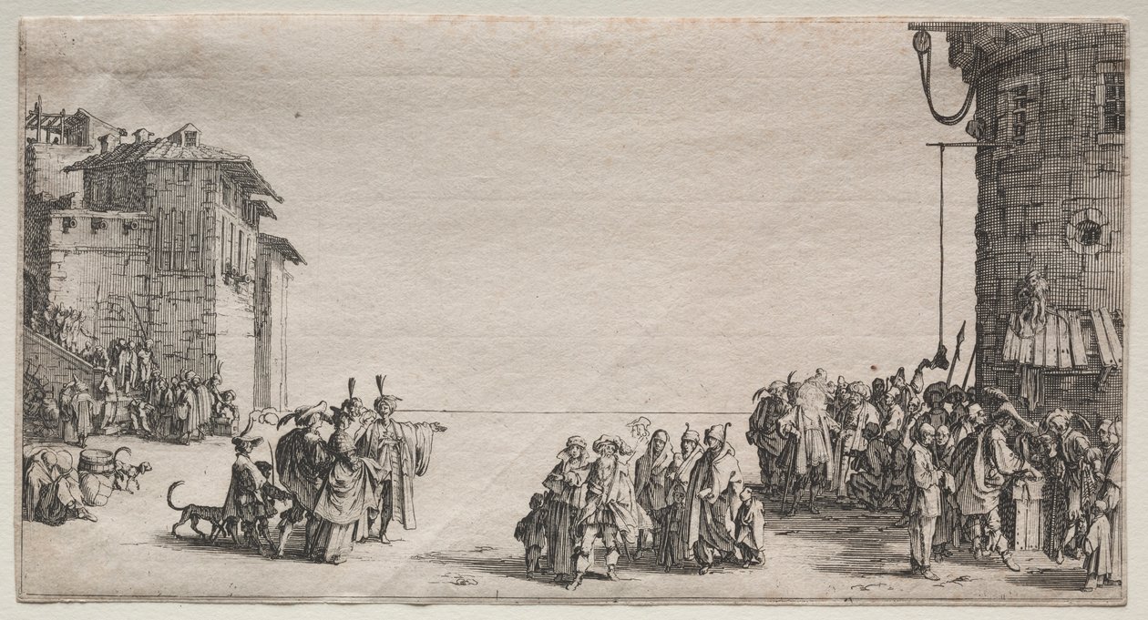 Der Sklavenmarkt, 1629 von Jacques Callot