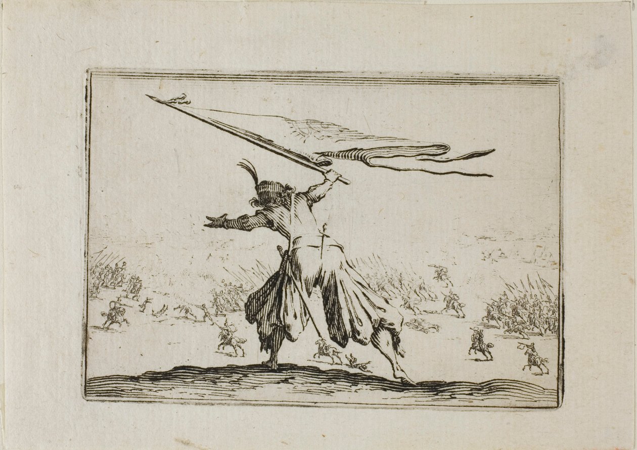 Der Fahnenträger, aus Die Caprices von Jacques Callot