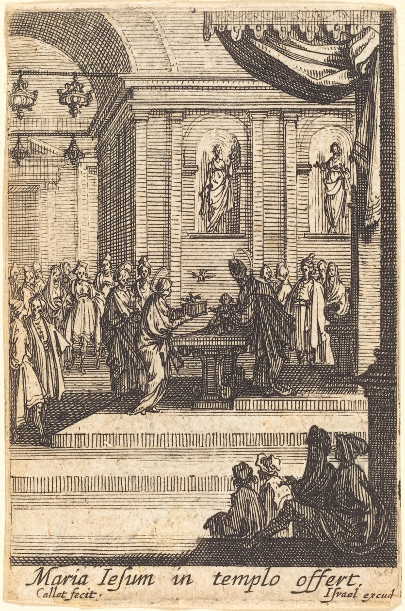 Die Jungfrau präsentiert Jesus im Tempel von Jacques Callot