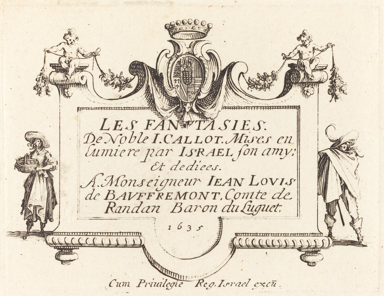 Titelseite für "Die Fantasien" von Jacques Callot