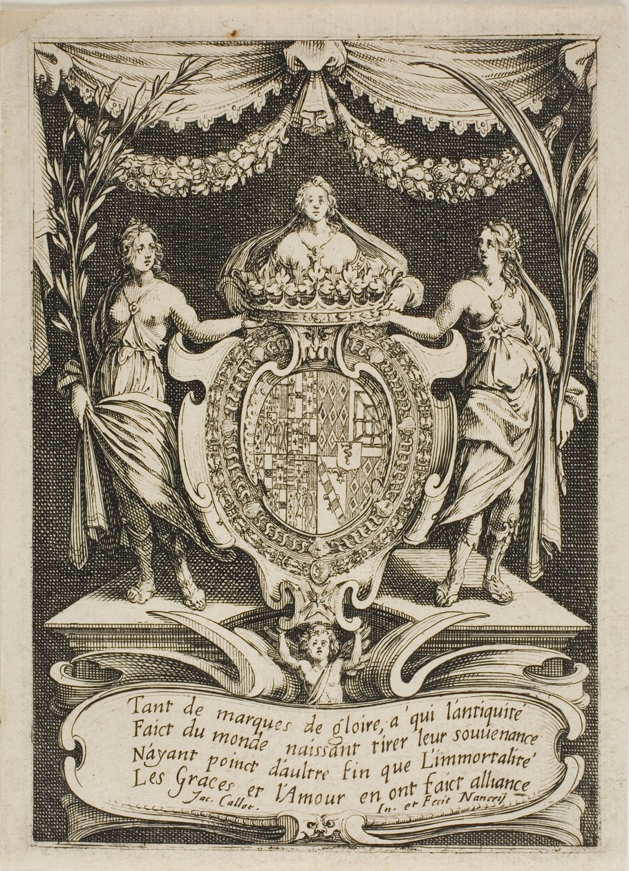 Titelseite, aus Kampf an der Barriere von Jacques Callot