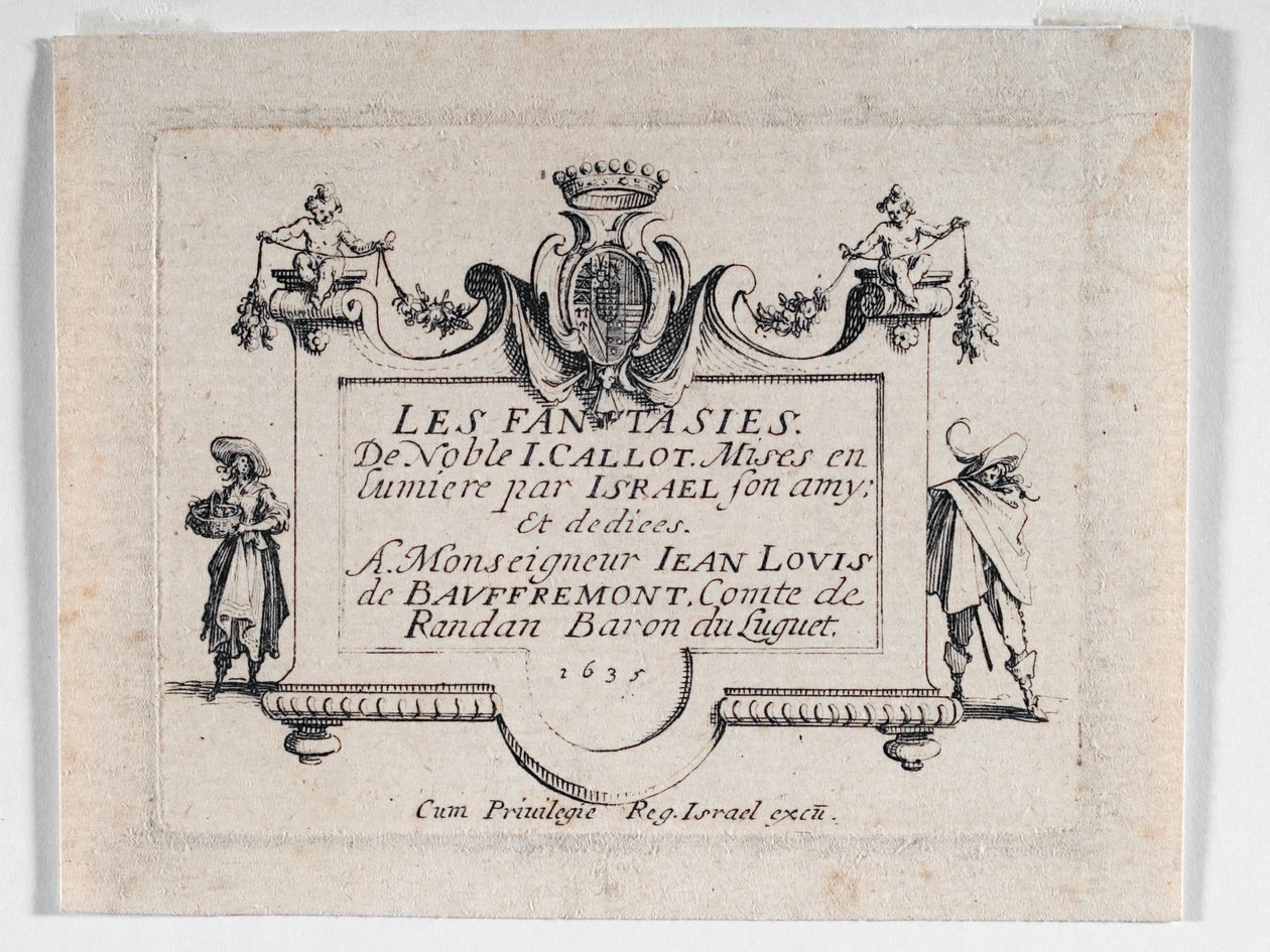Titelseite von Les Fantaisies von Jacques Callot