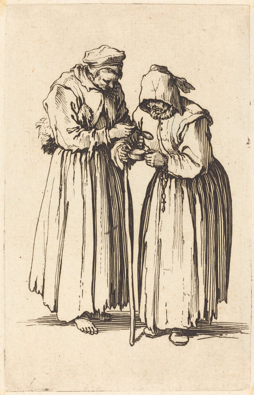 Zwei Bettlerinnen von Jacques Callot