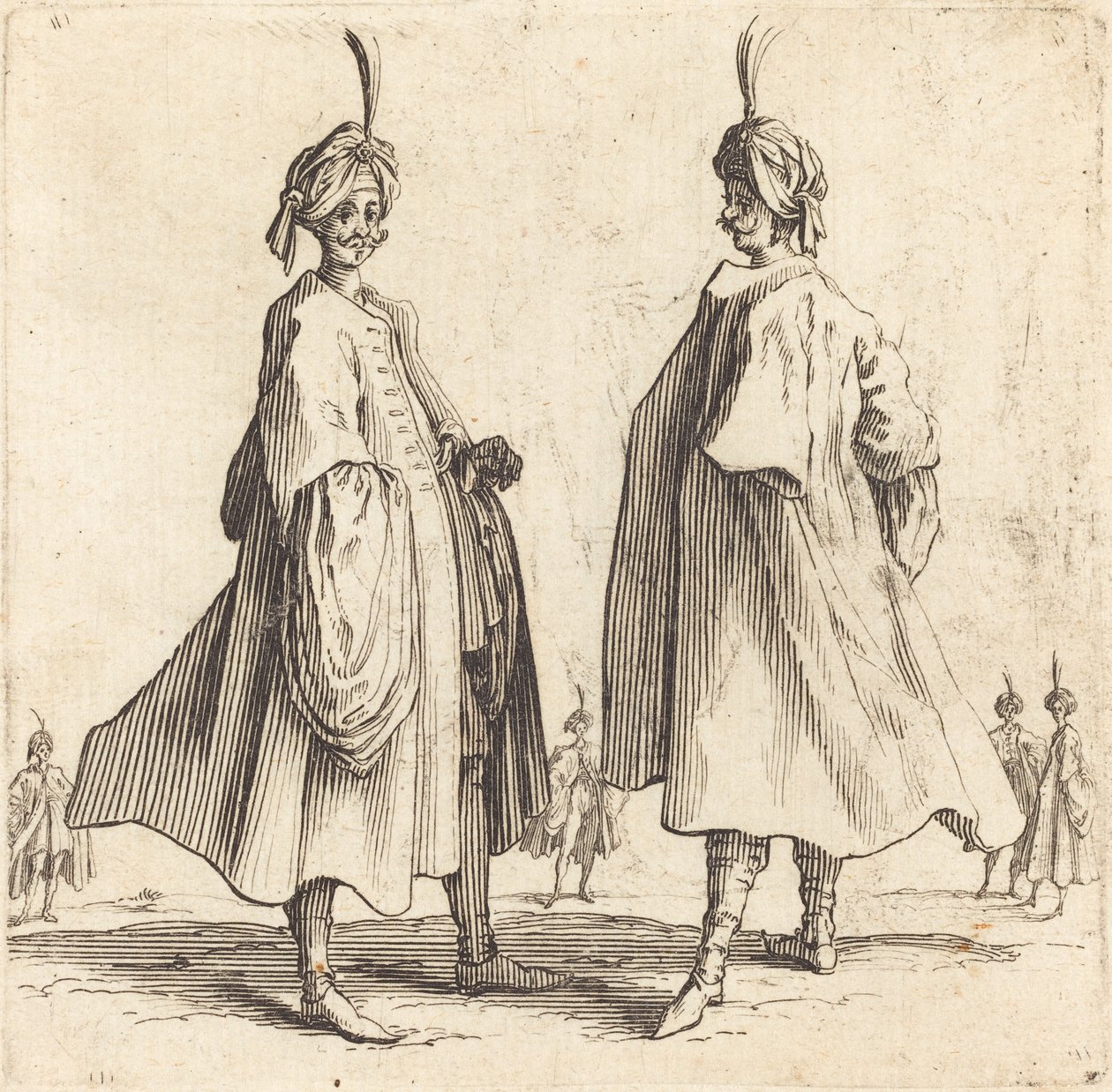Zwei Türken von Jacques Callot