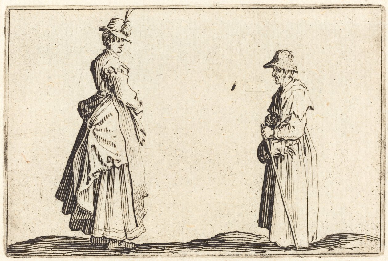 Zwei Frauen im Profil von Jacques Callot