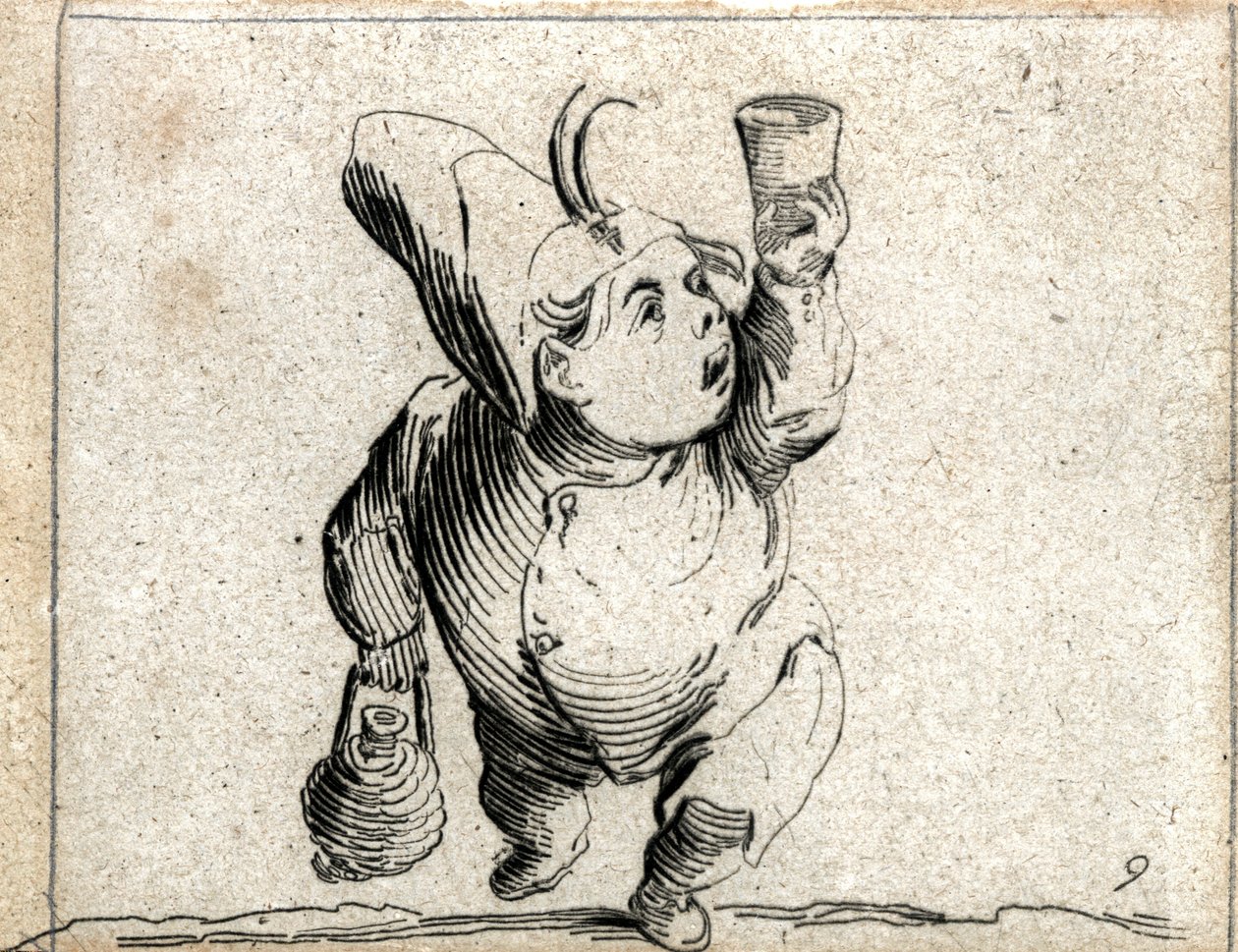 Verschiedene Gobbi-Figuren von Jacques Callot