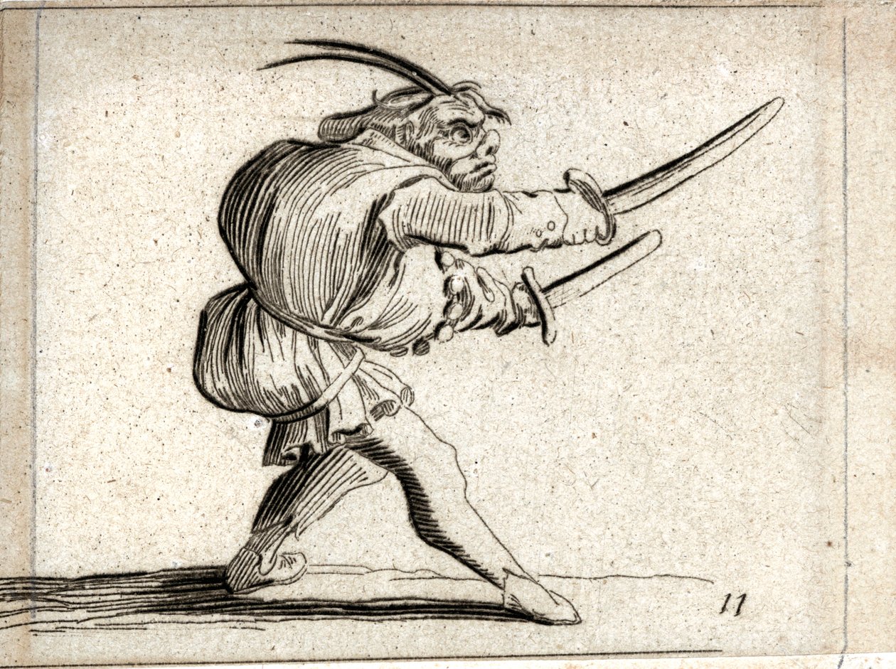 Verschiedene Gobbi-Figuren von Jacques Callot