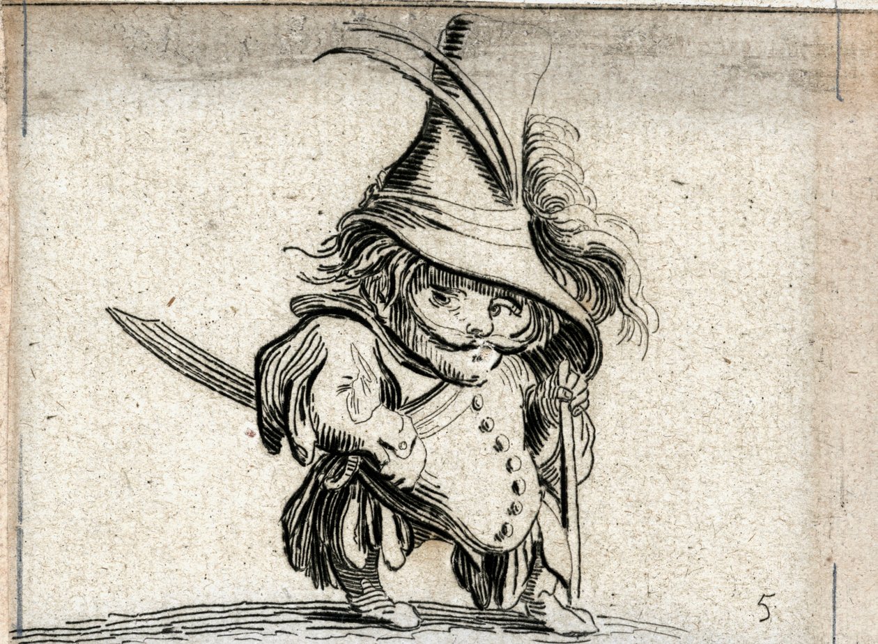 Verschiedene Gobbi-Figuren von Jacques Callot