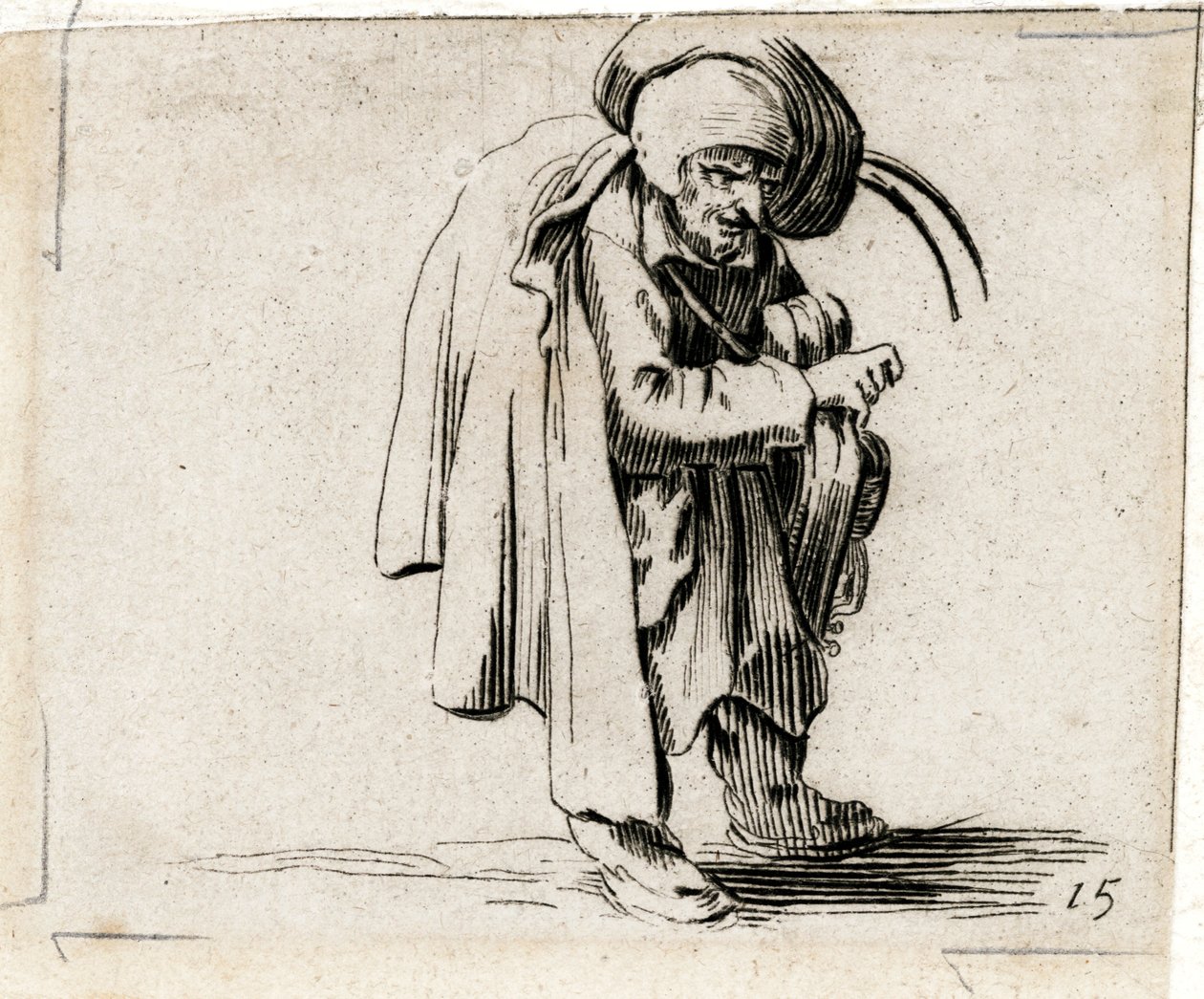 Verschiedene Gobbi-Figuren von Jacques Callot