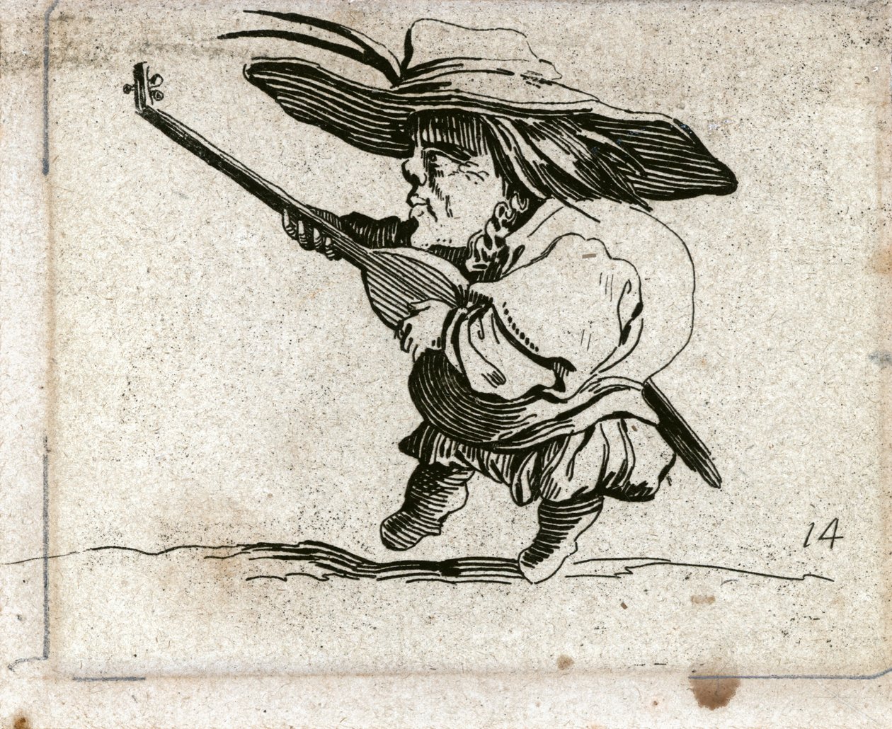 Verschiedene Gobbi-Figuren von Jacques Callot