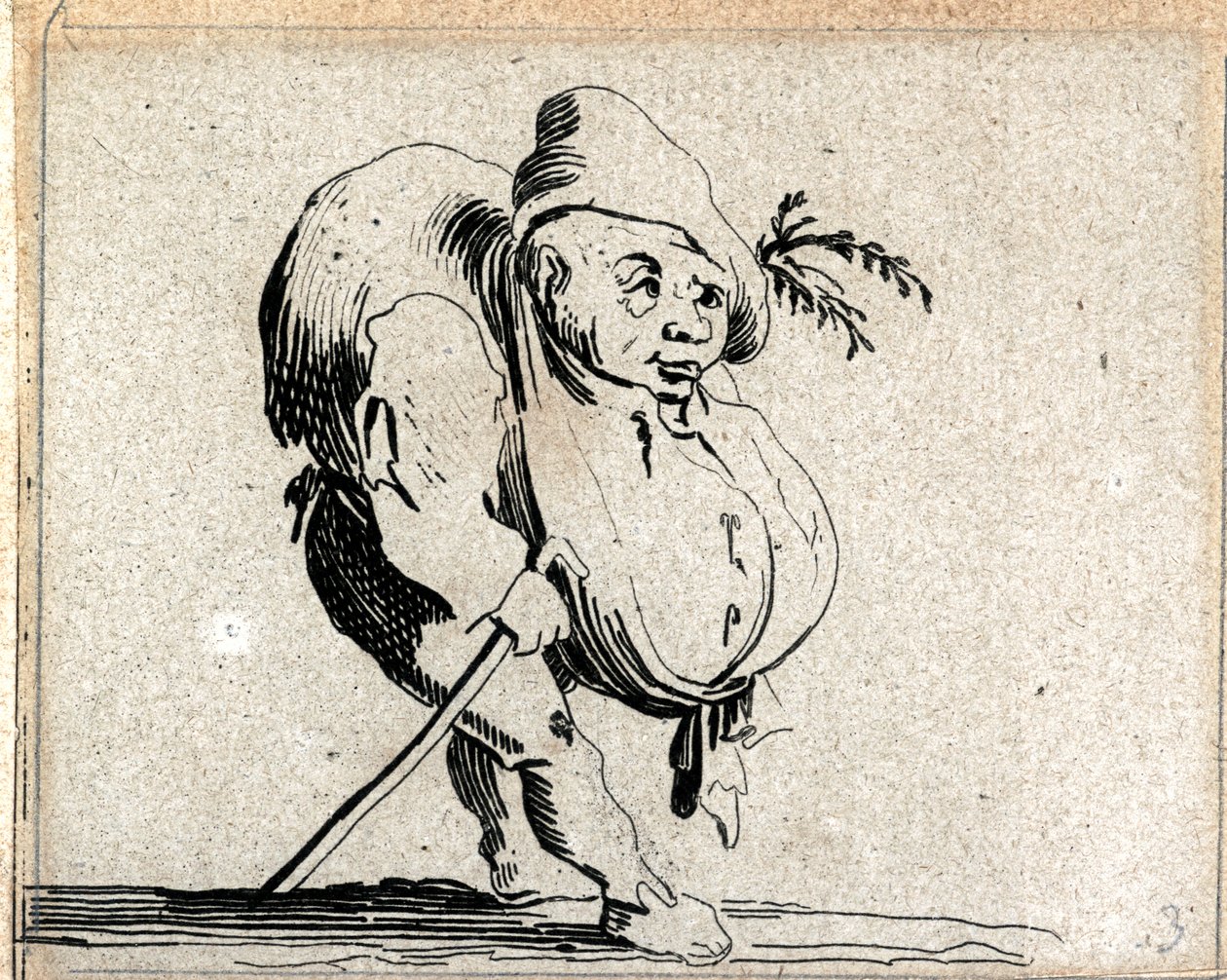 Verschiedene Gobbi-Figuren (Gravur) von Jacques Callot