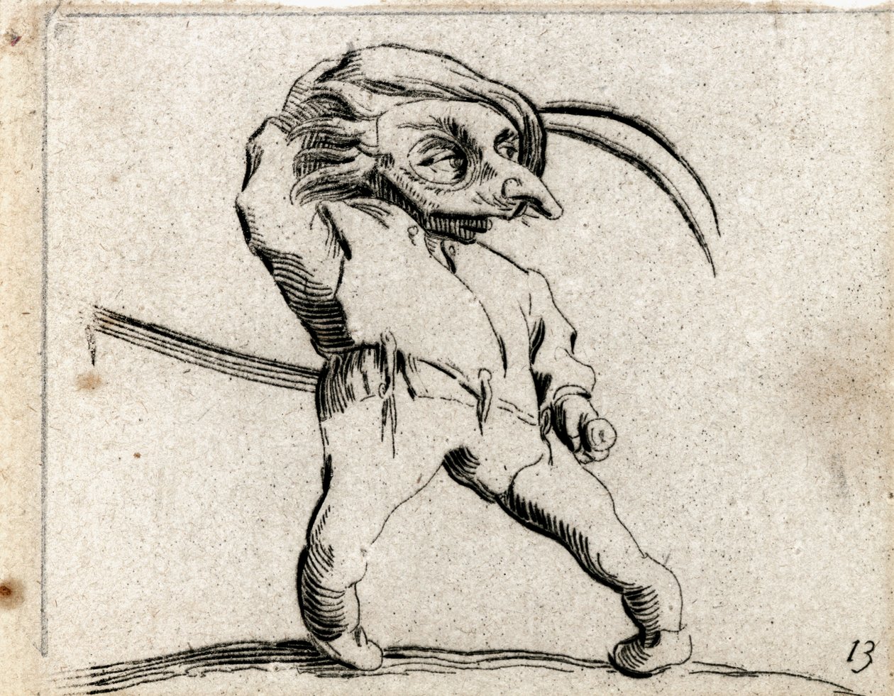 Verschiedene Gobbi-Figuren (Gravur) von Jacques Callot