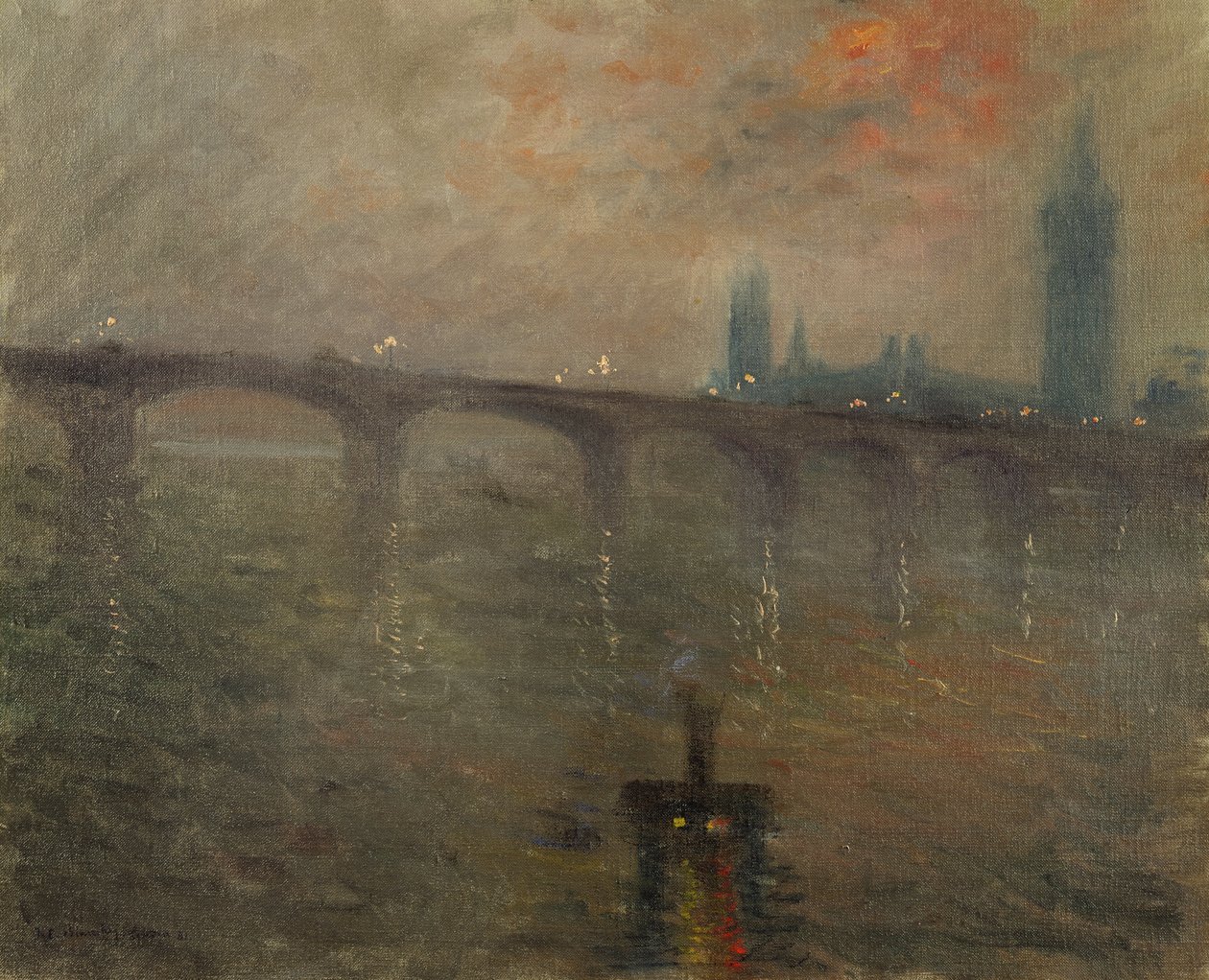 Abend, Westminster von der Waterloo-Brücke von Jacques Emile Blanche