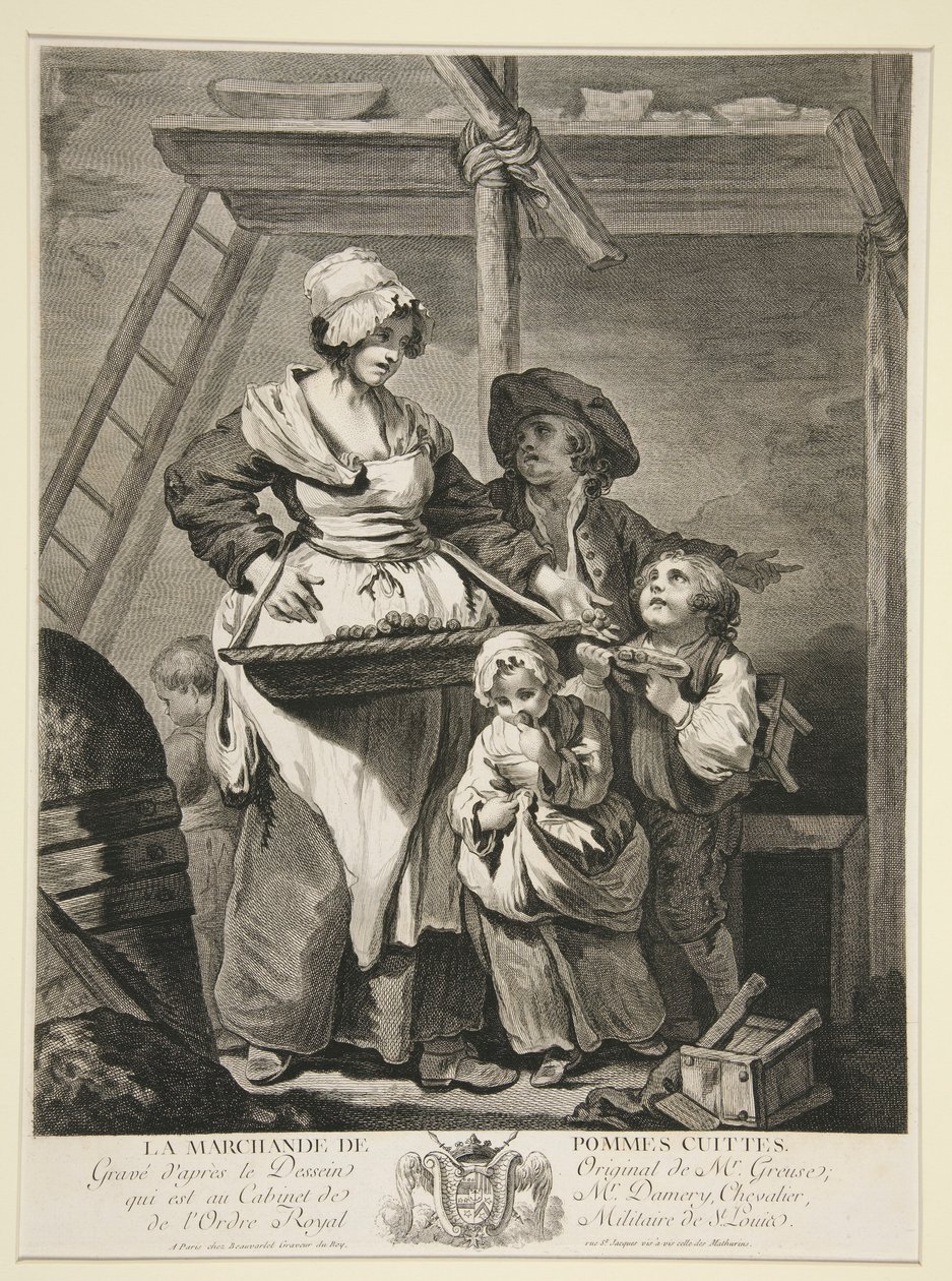 Die Apfelverkäuferin von Jacques Firmin Beauvarlet