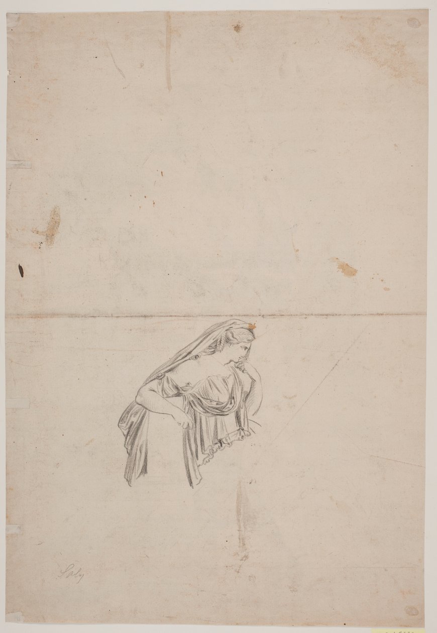 Studie einer trauernden Frauenfigur von Jacques Francois Joseph Saly
