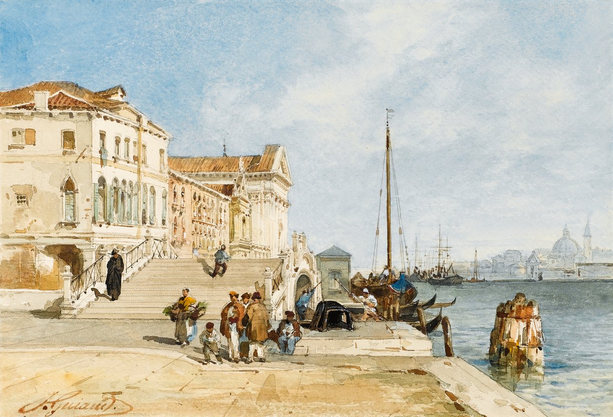 Blick auf den Zattere-Dock, Venedig von Jacques Guiaud