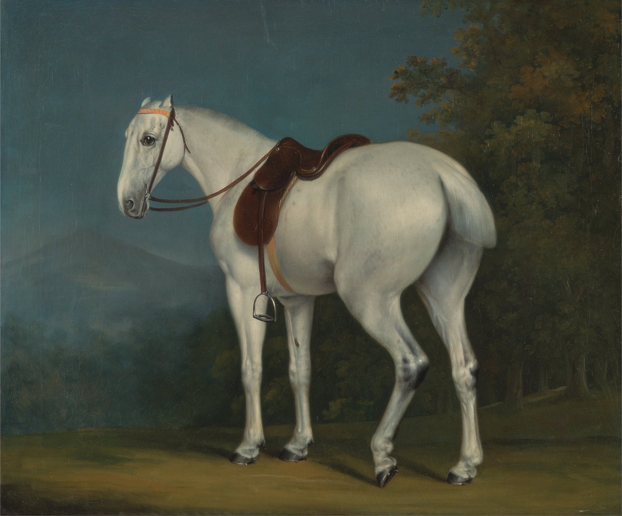 Der graue Jäger einer Dame von Jacques Laurent Agasse