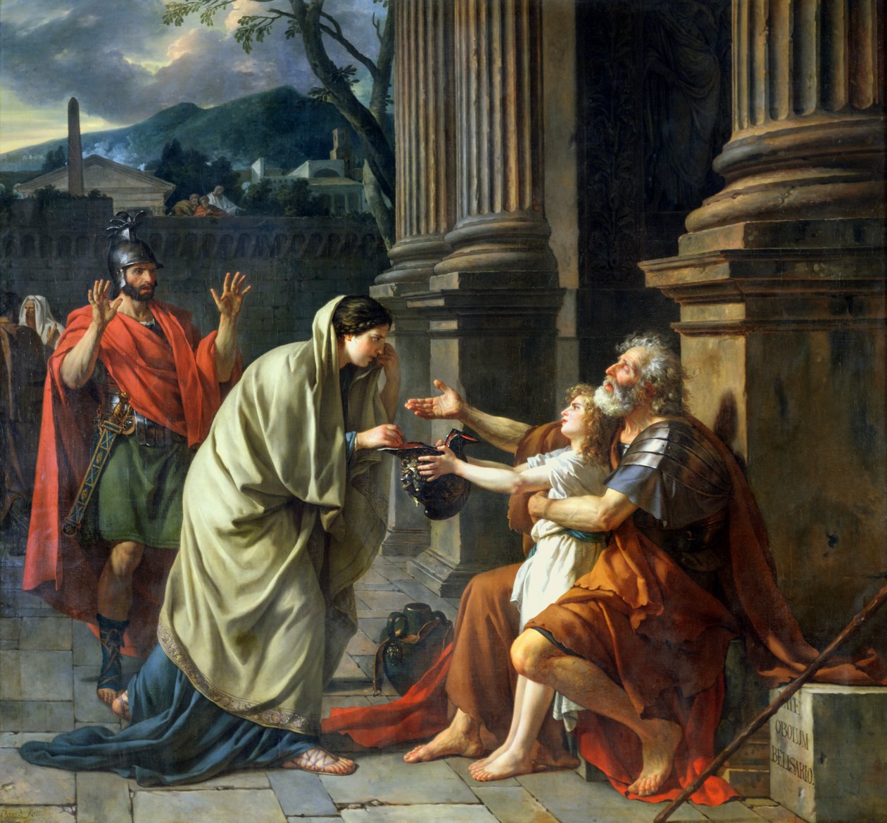 Belisarius bettelt um Almosen, 1781 von Jacques Louis David