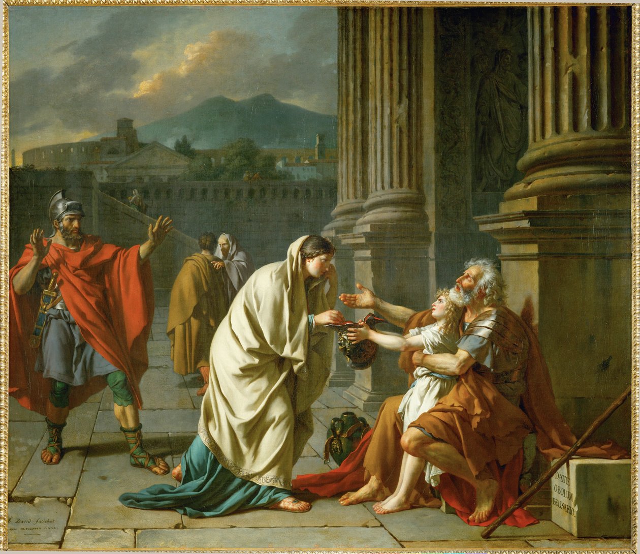 Belisarius bettelt um Almosen von Jacques Louis David