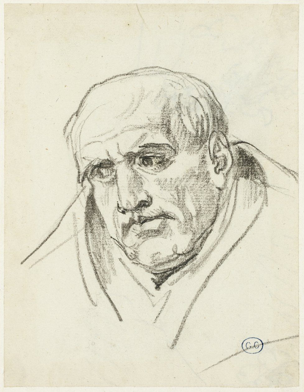 Büste eines älteren Mannes von Jacques Louis David