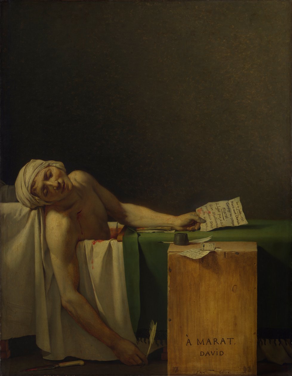 Der Tod des Marat von Jacques Louis David