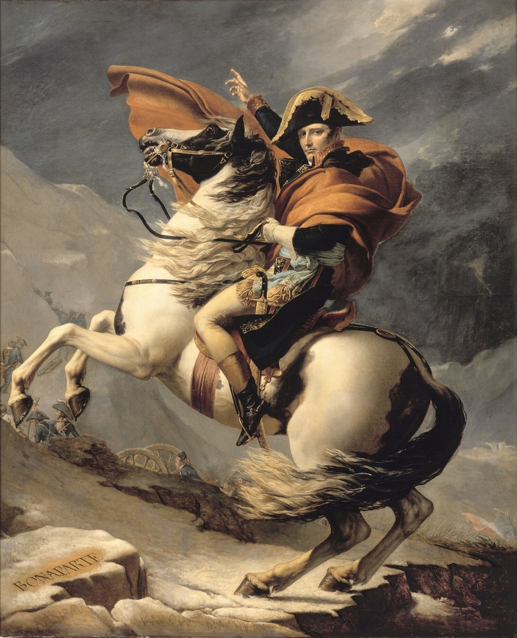 Napoleon überquert die Alpen von Jacques Louis David