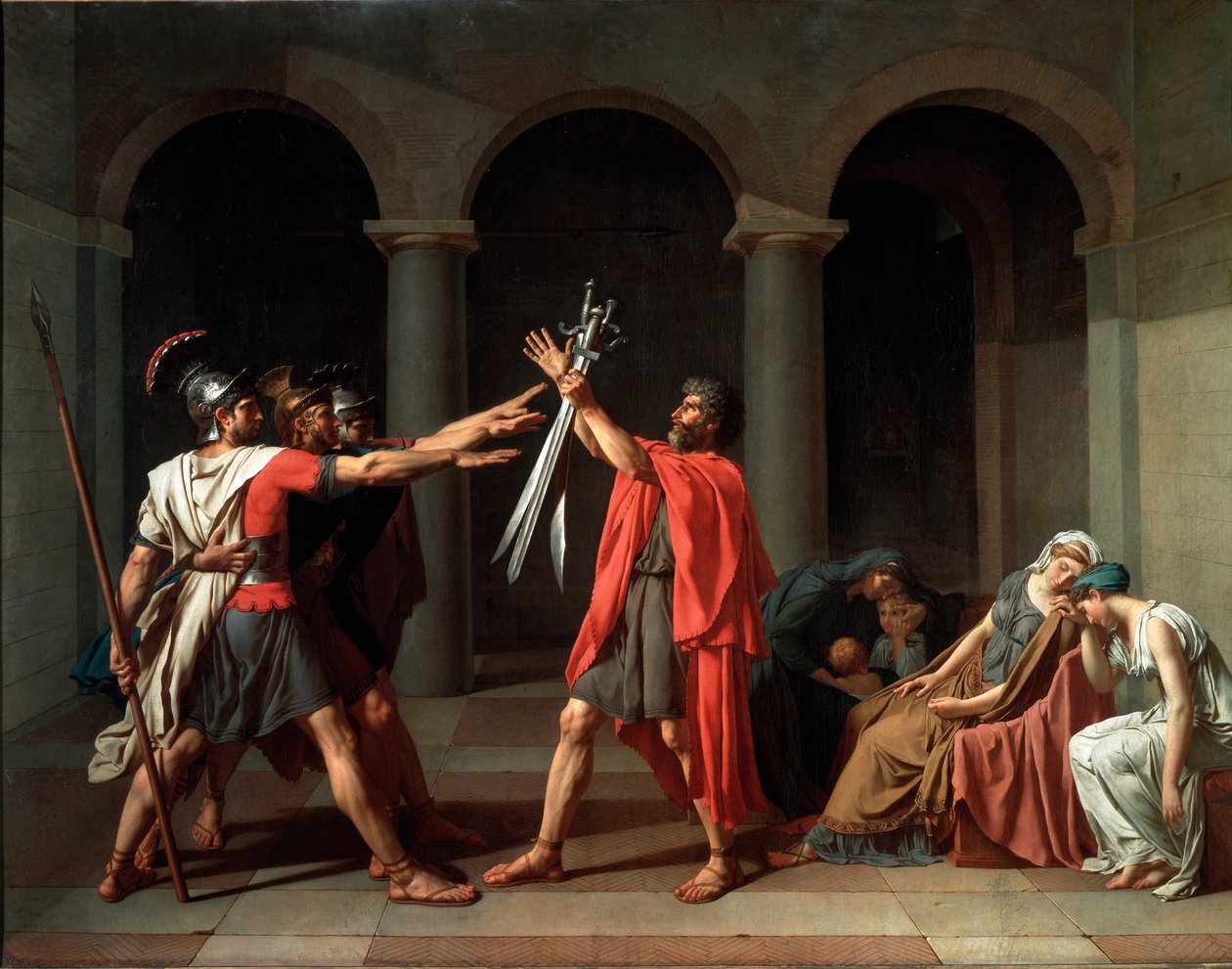 Der Schwur der Horatier von Jacques Louis David